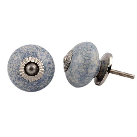 Light Blue Crackle Ceramic Drawer Knob
